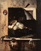 GIJBRECHTS, Cornelis Still-Life with Self-Portrait fgh China oil painting reproduction